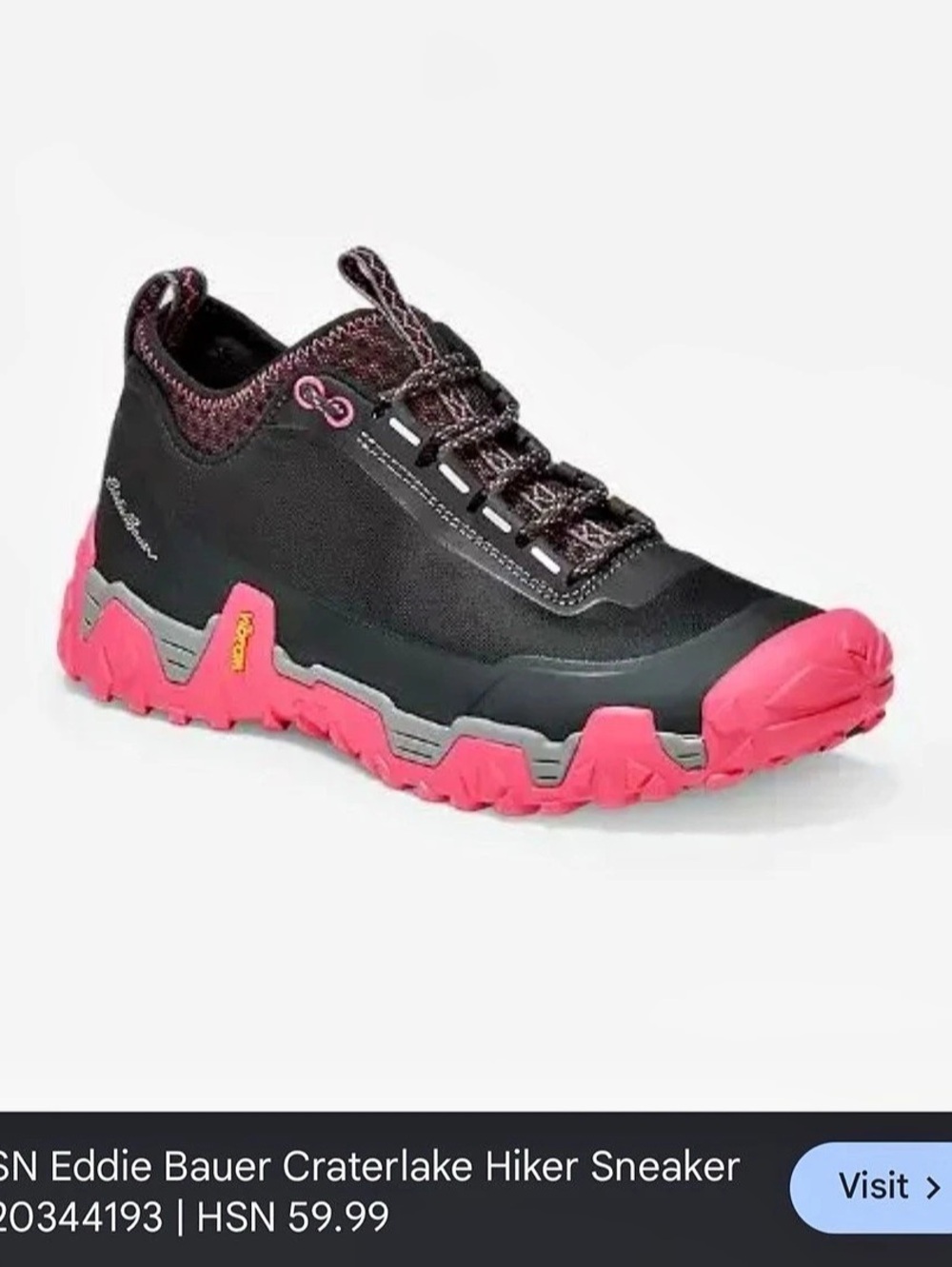 Eddie Bauer Craterlake Hiker Sneaker Women's Black & Pink US 8.5